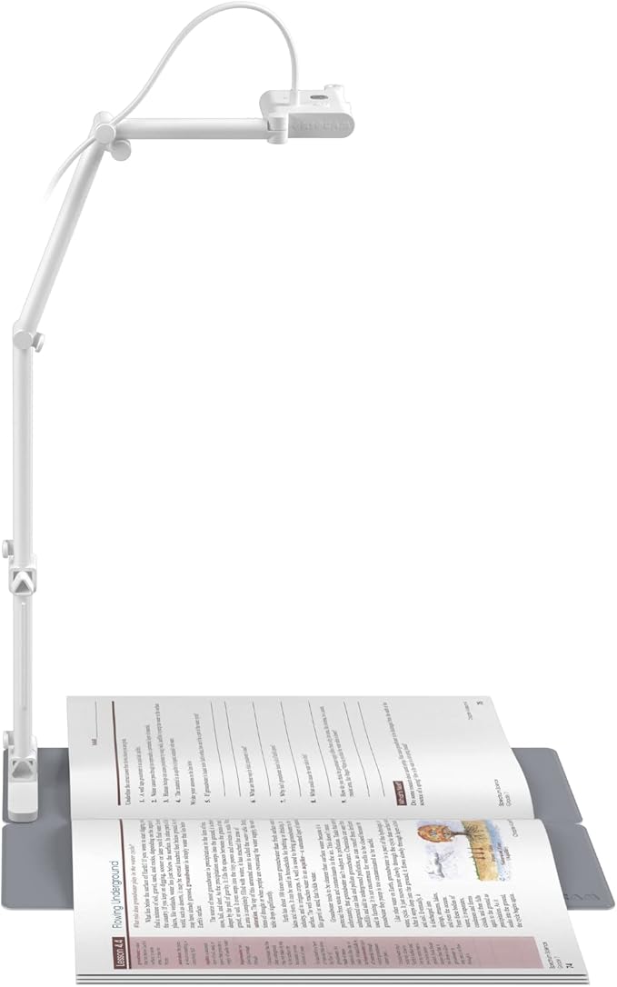 OKIOLABS OKIOCAM T-4K 8MP USB Document Camera for Teachers and Classroom, Online Teaching, Video Calling, Doc Camera for Mac PC Chromebook