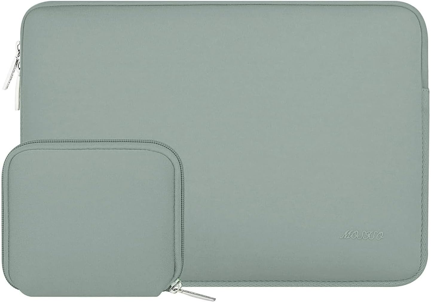MOSISO Laptop Case 15 inch, 15 inch Laptop Sleeve Bag Compatible with MacBook Air 15 M4 A3241 M3 A3114 M2 A2941 2025 2024 2023, Dell XPS 15, Neoprene Computer Sleeve Bag with Small Case, Antique Green