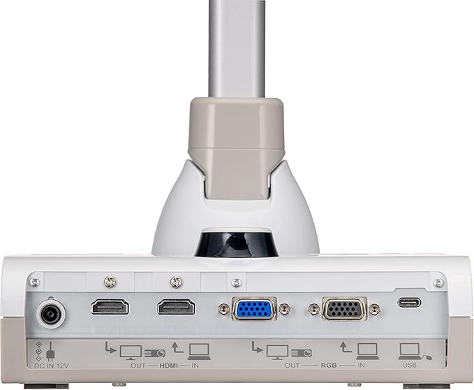 Elmo 1380 Model TT-12G Interactive Document Camera, 4K Ultra HD, 12MP 1/2.3" Image Sensor, 12x Optical Zoom, 16x Digital Zoom, Built-in SD Card Slot, Multiple Outputs with 1317 CRA-2 Wireless Tablet