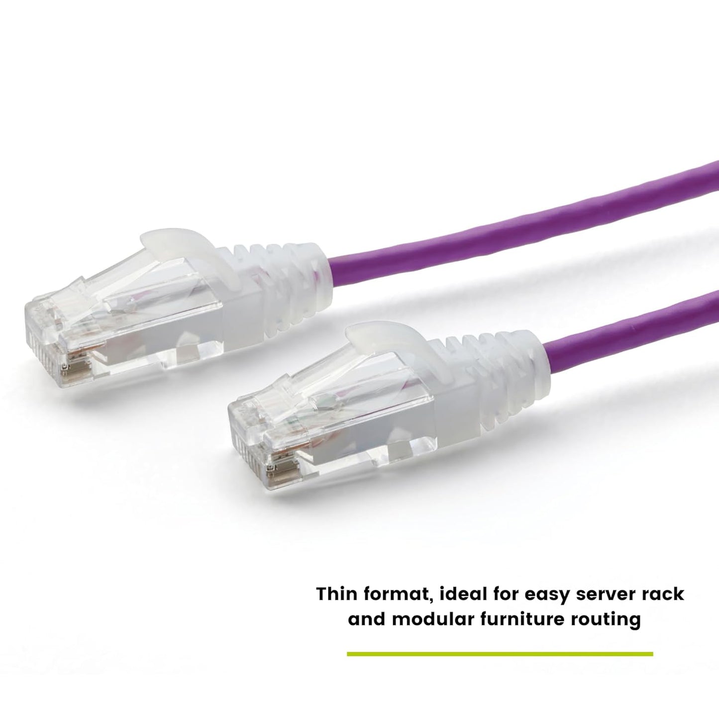 TRUECABLE Cat6 Component Rated Patch Cable, Unshielded (U/UTP), 7ft, Purple, 28AWG Solid Copper, Snagless 10G High-Speed Ethernet Cable, PoE++ 4PPoE 100W, UL Listed, RoHS-3, 1 Pack