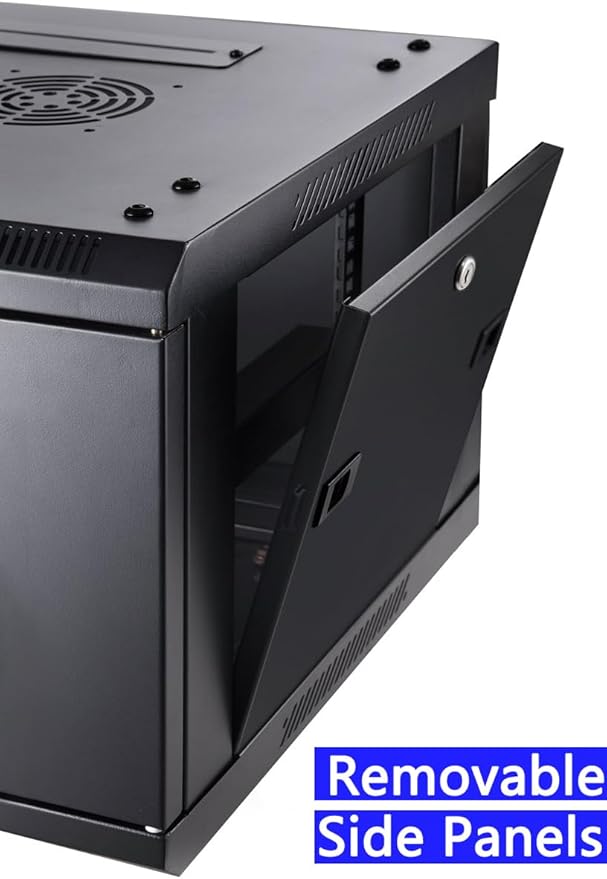 6U Wall Mount Server Cabinet Network Rack Vented Enclosure Locking Door