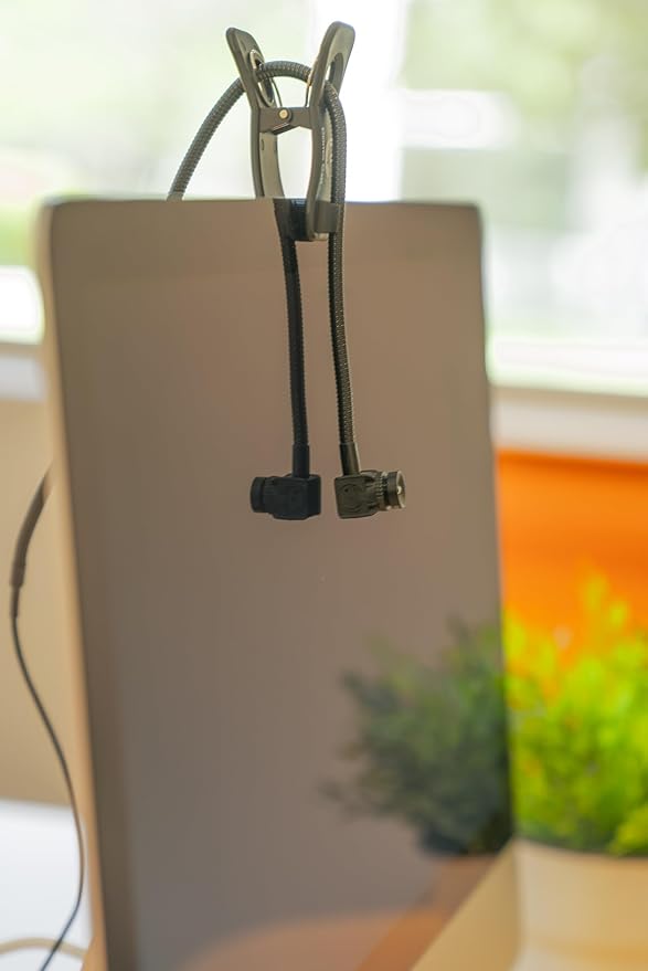 Center Cam Deluxe Package - Middle-Screen HD 1080p Webcam, LED Ring Light, Carrying Case, Conference Lighting Kit for Zoom Meetings and Video Calls