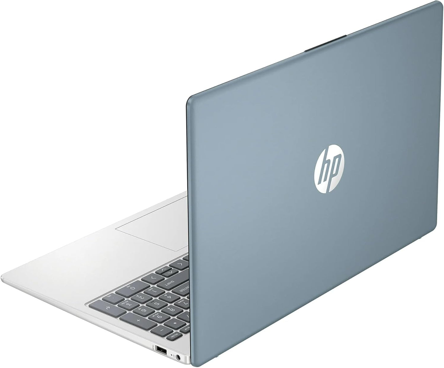 HP Touch Screen Laptop Computer, 15.6" FHD IPS LED Touchscreen Laptop 16GB RAM 512GB SSD, Intel Core i3-N305, Windows 11 Pro with Microsoft Office Lifetime Suite, SageNova Earphones, Moonlight Blue