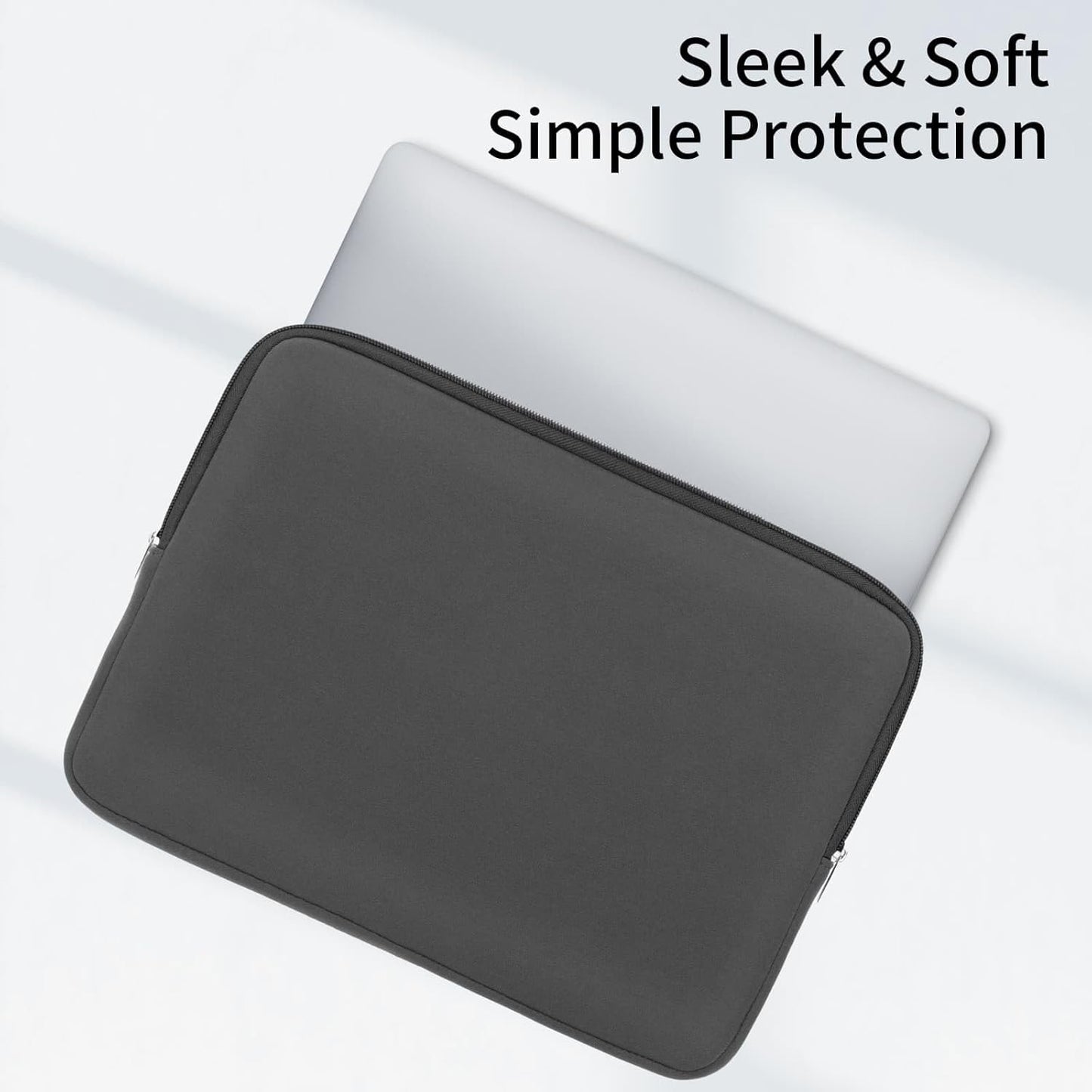 RAINYEAR 15 Inch Laptop Sleeve 15" Protective Soft Case Padded Cover Carrying Bag Specially Compatible with 15.4" MacBook Pro/Air A3241 A3241 A2941 A3114 A1938 A1707 A1990 (Grey, Upgraded Version)