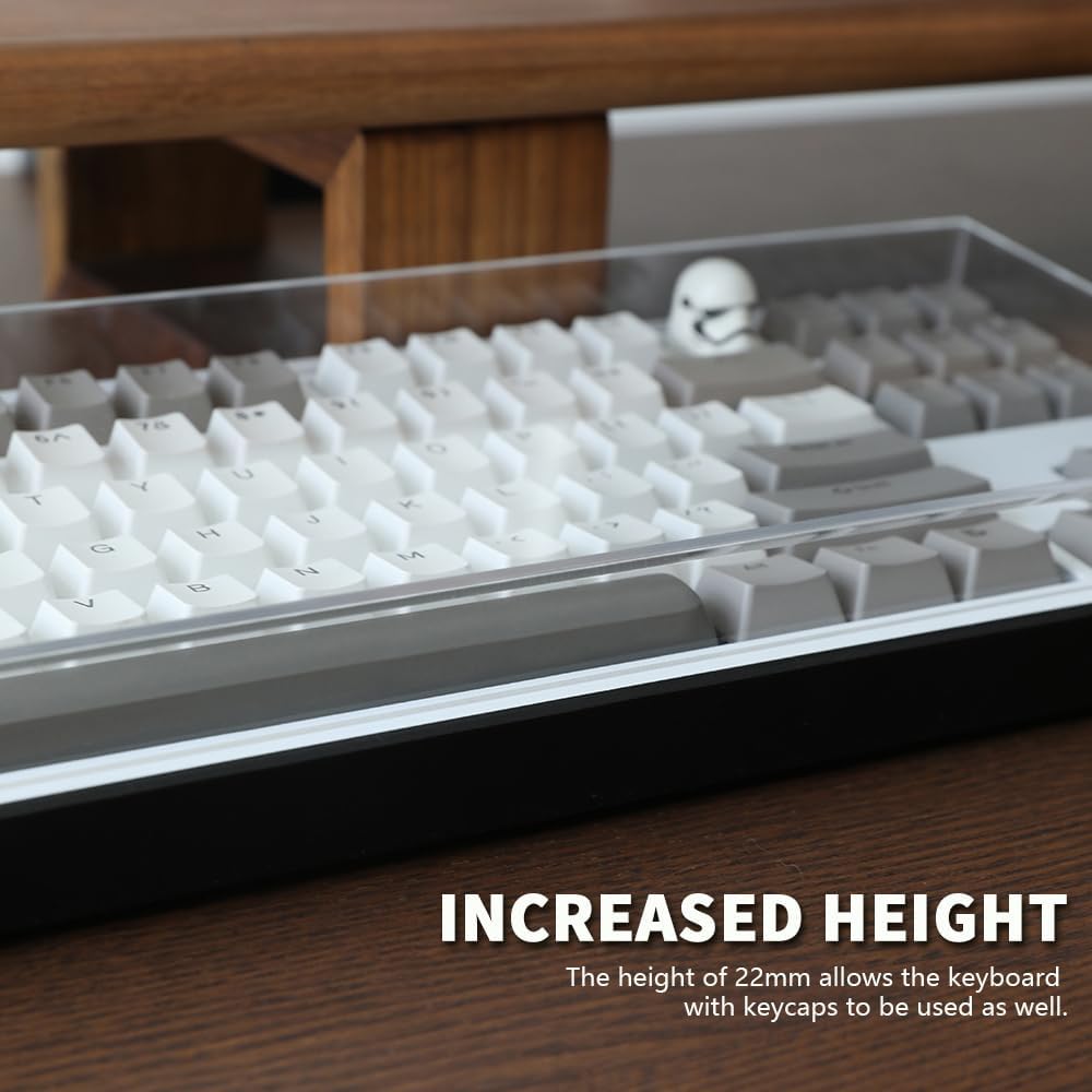 Acrylic Keyboard Dust Cover,87 Keys Transparent Mechanical Keyboard Protective Cover,Compatible with Computer Gaming Keyboards (13.98''x5.08''x0.87'')