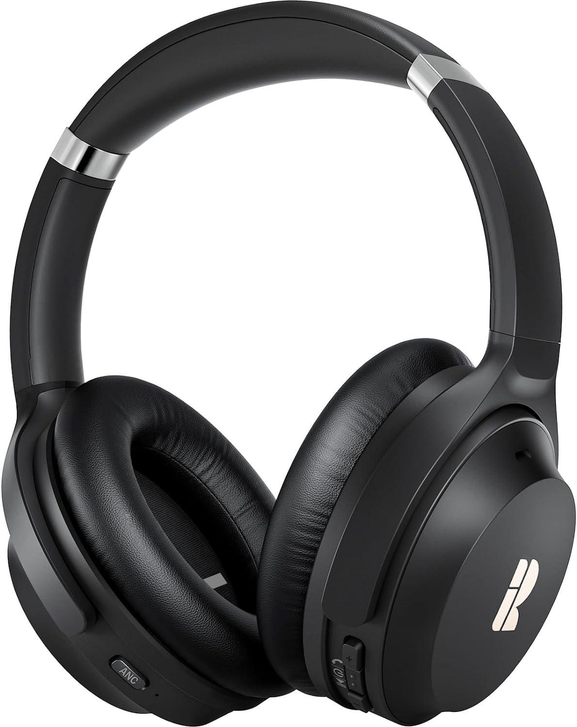 Bluetooth Headphones, Premium Active Noise Cancelling Wireless Headphones Over Ear, 50H Playtime, Hi-Res Audio, Deep Bass, Memory Foam Ear Cups for Travel, Home Office
