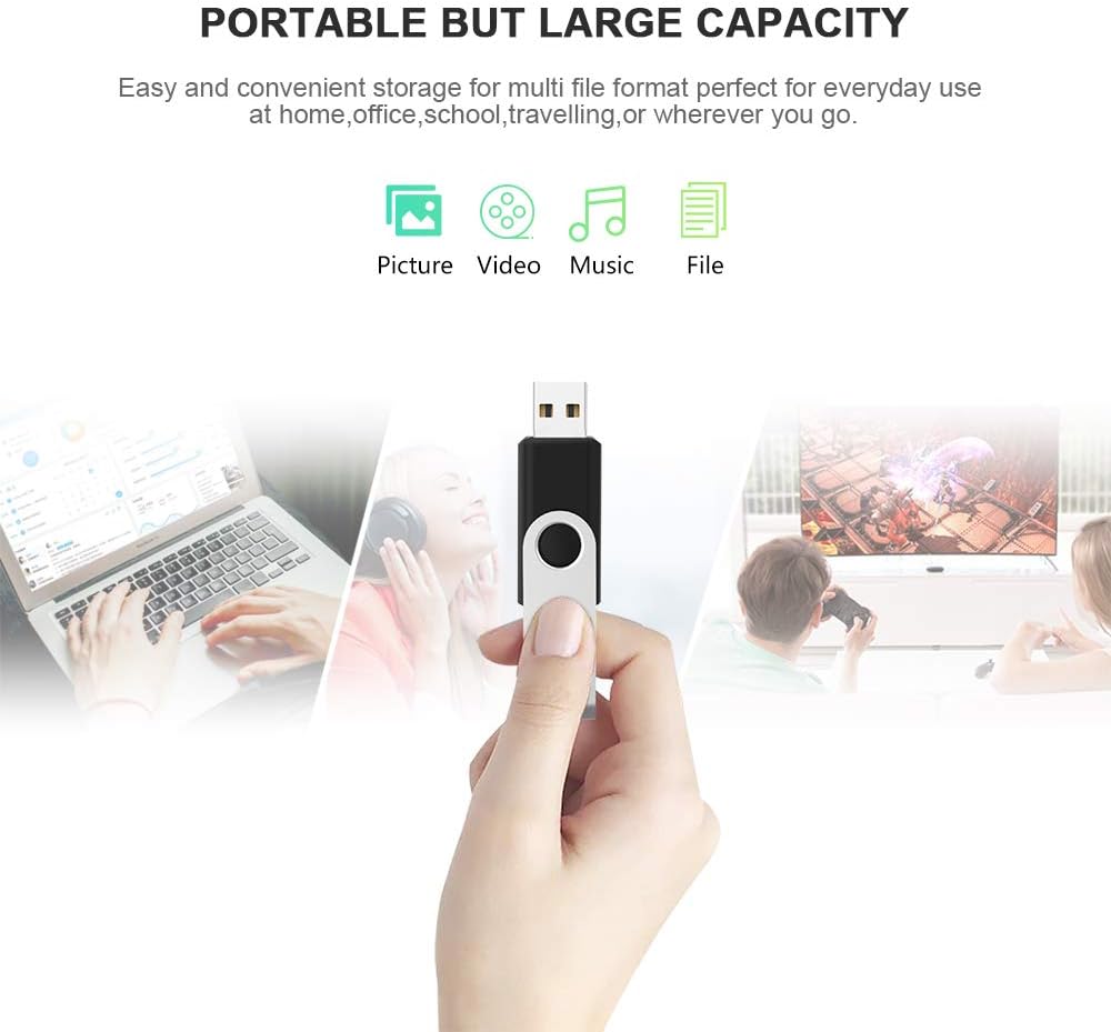 KEXIN 64GB USB Flash Drives 10 Pack - Thumb Drive USB Stick Jump Drive USB 2.0