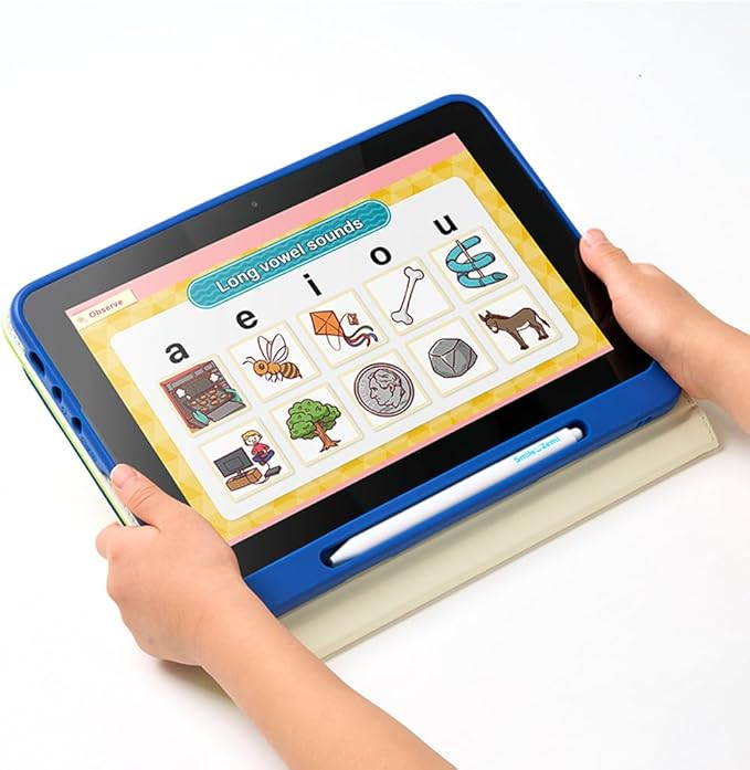 Dedicated Learning Tablet | Personalized Independent Study, 12-Month Subscription Included, Access All K–5 Lessons Math & ELA | No Browser, Games or Ads | 10.1” Display, Pen & Cover(Pink)