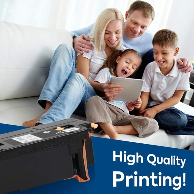 Dell 1250 Compatible Toner Cartridge Replacement for use in Dell 1250c Dell 1350cnw 1355cn 1355cnw 1755nf 1755nfw c1760nw c1765nf c1765nfw Printer (KCMY, 4-Pack)