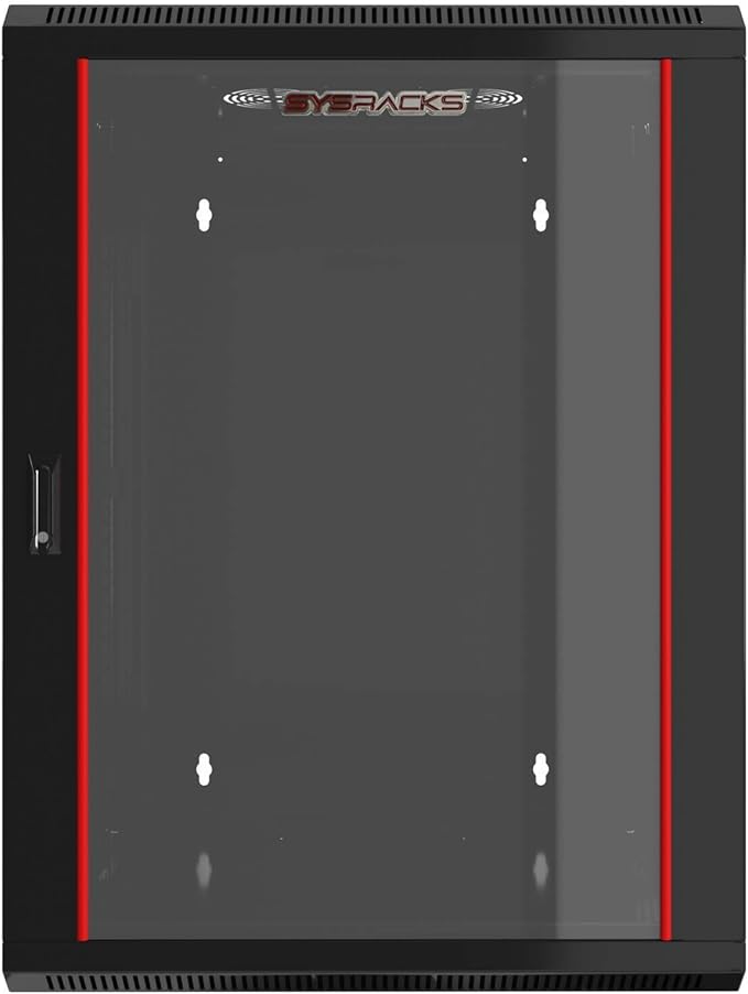 Sysracks Wall Mount Server Rack Cabinet Locking Computer | Cabinet Network Enclosure | Electronics | Security | Audio | Video | AV Equipment| Data Rack | 24-Inch Depth Server Cabinet (15U)