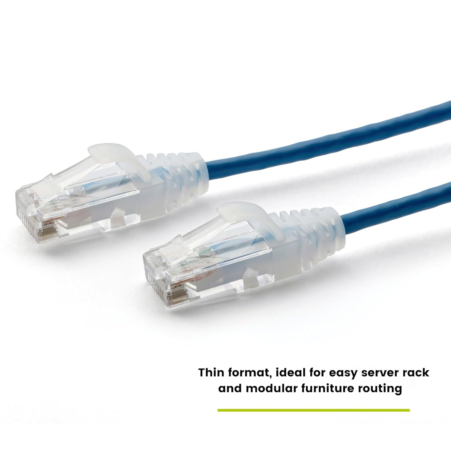 TRUECABLE Cat6 Component Rated Patch Cable, Unshielded (U/UTP), 2ft, Blue, 28AWG Solid Copper, Snagless 10G High-Speed Ethernet Cable, PoE++ 4PPoE 100W, UL Listed, RoHS-3, 5 Pack