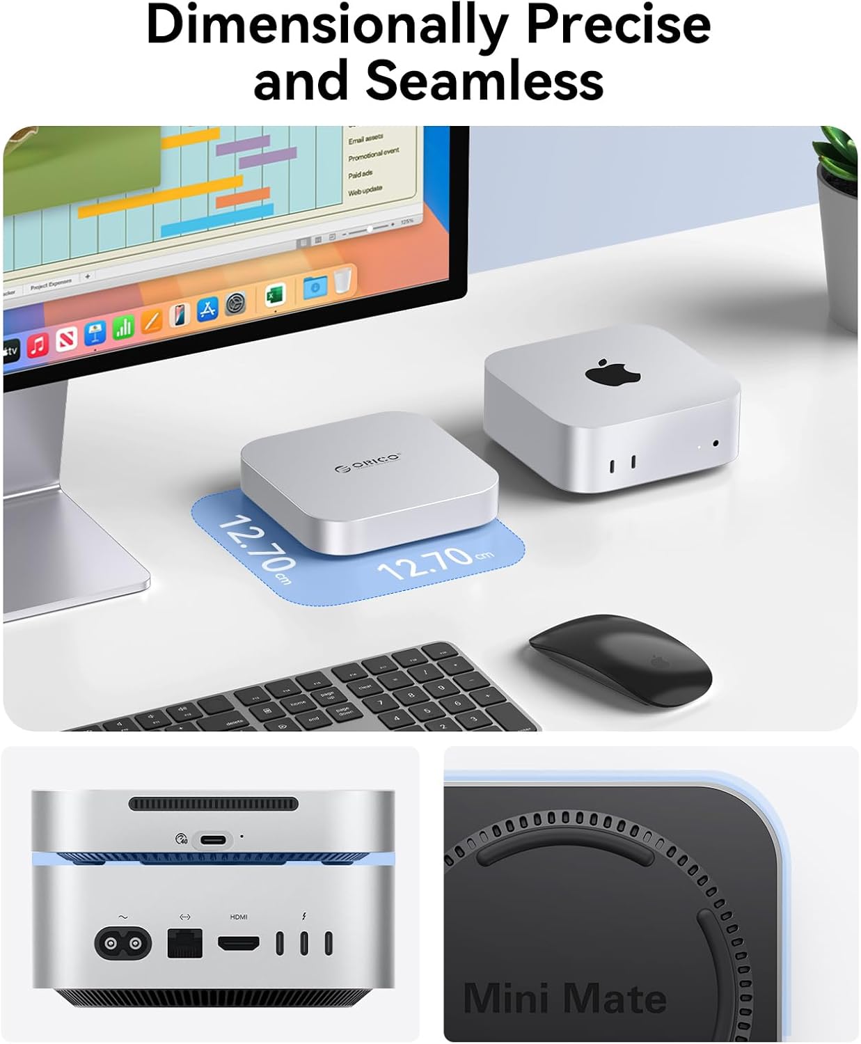 ORICO MiniMate 1TB External SSD Compatibility with Mac mini M4, 40Gbps High Speed Trasmission, Portable Solid State Drive, M4Pro