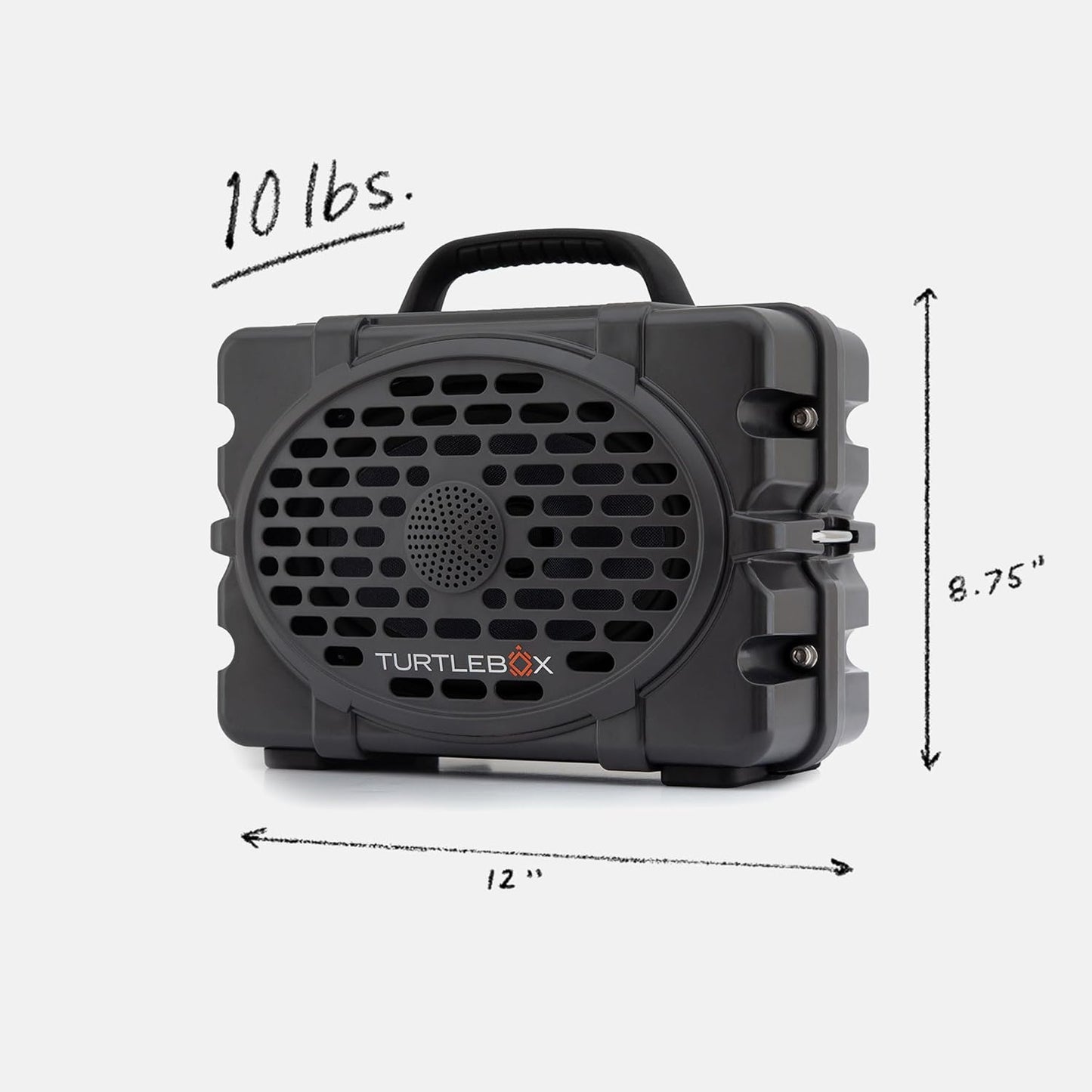 Turtlebox Original Gen 3: Portable Outdoor Bluetooth Speaker – Ultra-Loud (120dB), Waterproof (IP67), Rugged, Impact-Resistant, 3-Day Battery | Party Mode: Unlimited Pairing Stereo, Gray/Navy