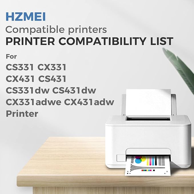 High Yield CS331 CX331 Toner Cartridge Compatible with Lexmark 20N10K0 20N10C0 20N10M0 20N10Y0 Toner Replacement for Lexmark CS331 CX331 CS331dw CS431dw CX331adwe CX431adw Series Printer