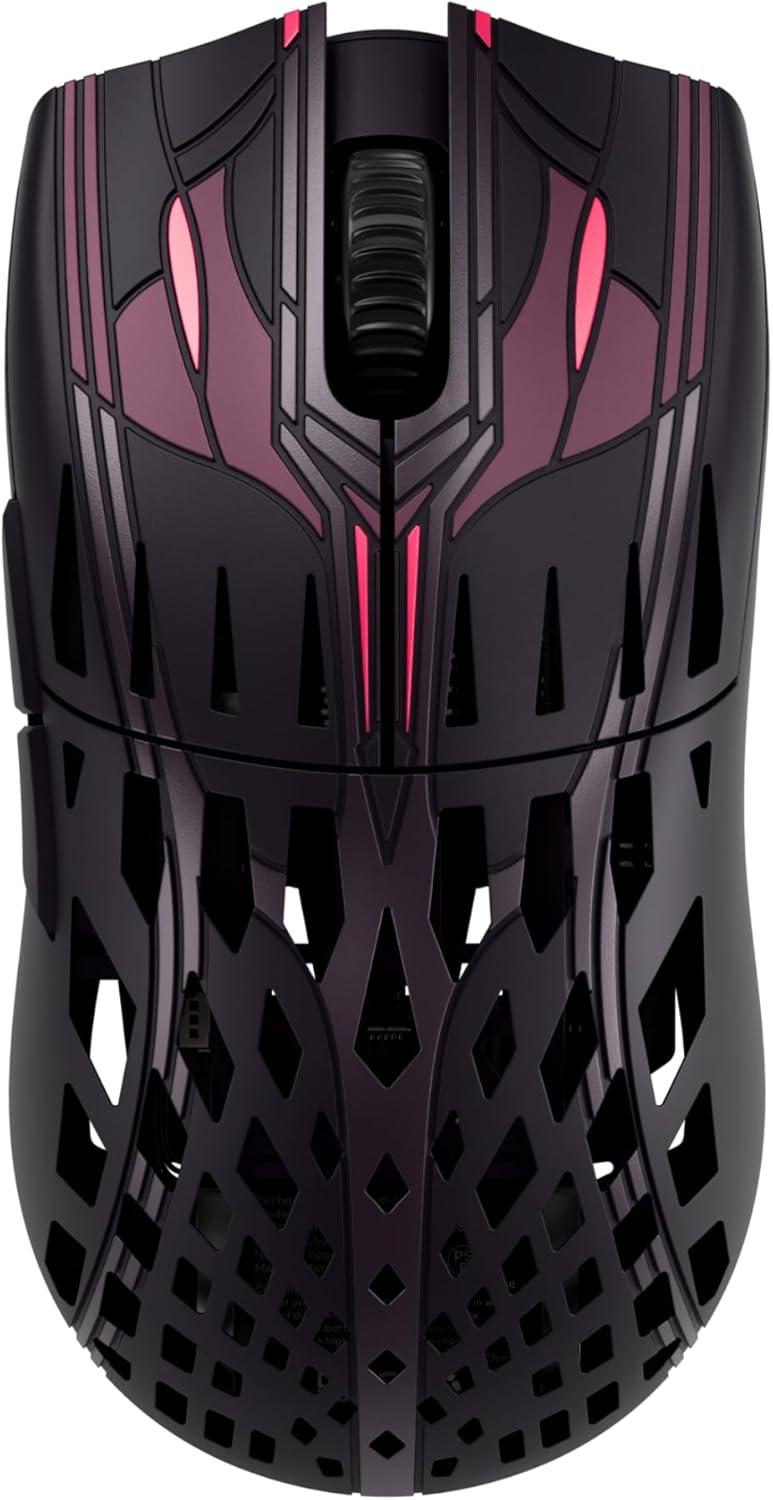 Pwnage Trinity CF Wireless Gaming Mouse - Sakura Samurai Colorway - 39g Ultralight Symmetrical Design - 8KHz Polling - Custom XERO PAW3950 Sensor 36,000 DPI - Solid Sides - PTFE Skates - Esports Grade