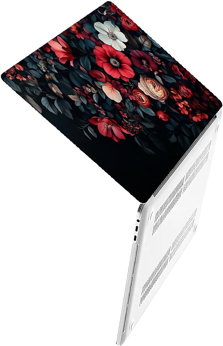 Compatible with MacBook Air 13.3 13.6 Inch Case 2022 2021 2020 2019 Plastic Hard Shell Case Cover,13.3 Pro(A1706/A1708/A1989/A2159/A2289/A2338), Dark Floral