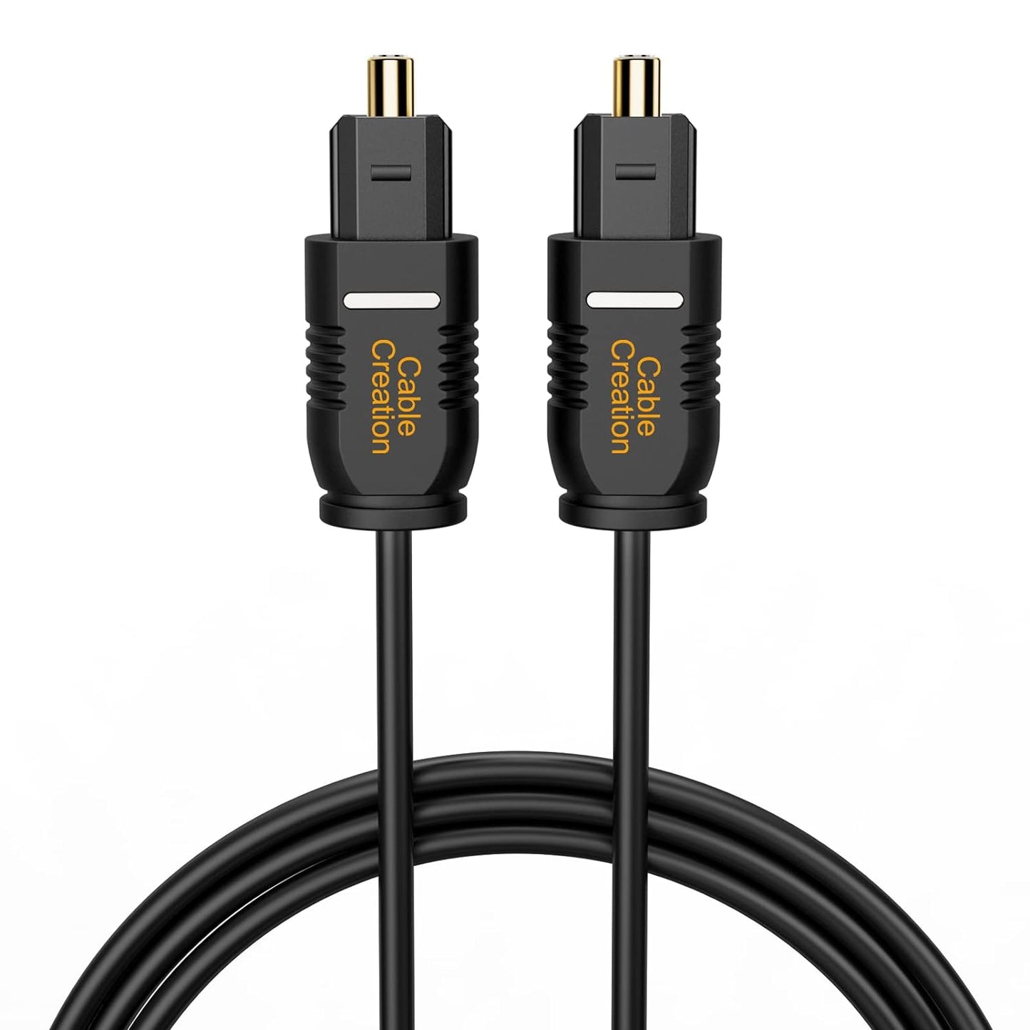 CableCreation Optical Digital Audio Cable 3.3FT, Thin Fiber Optic Toslink Gold Plated S/PDIF Cord for Home Theater, Sound Bar, TV, PS4, VD/CD Player, Game Console& More, Black