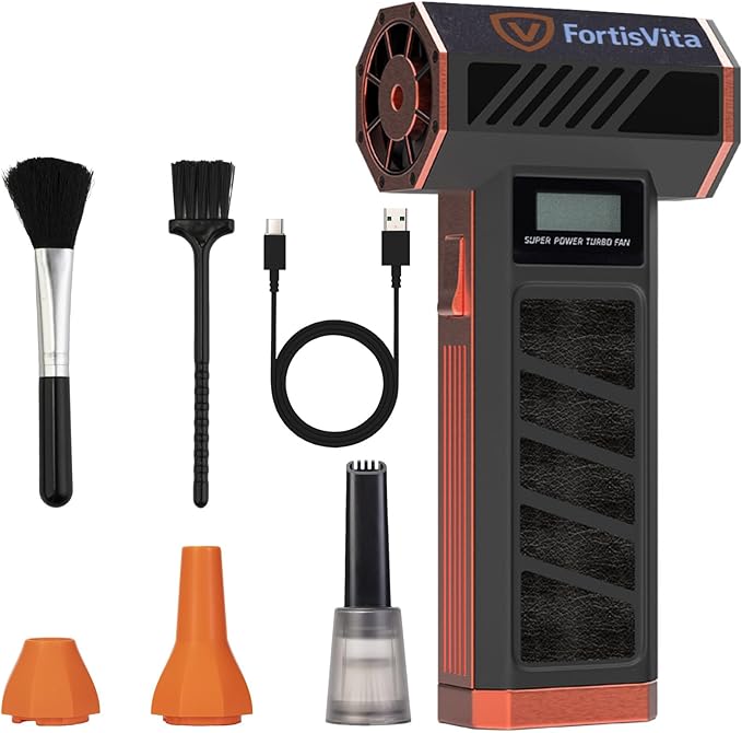 Compressed Air Duster Electric Air Duster for Cleaning Computer pc Keyboard Air Blower for Electronics Turbo Jet Blower Rechargeable mini Hand held dust Blower