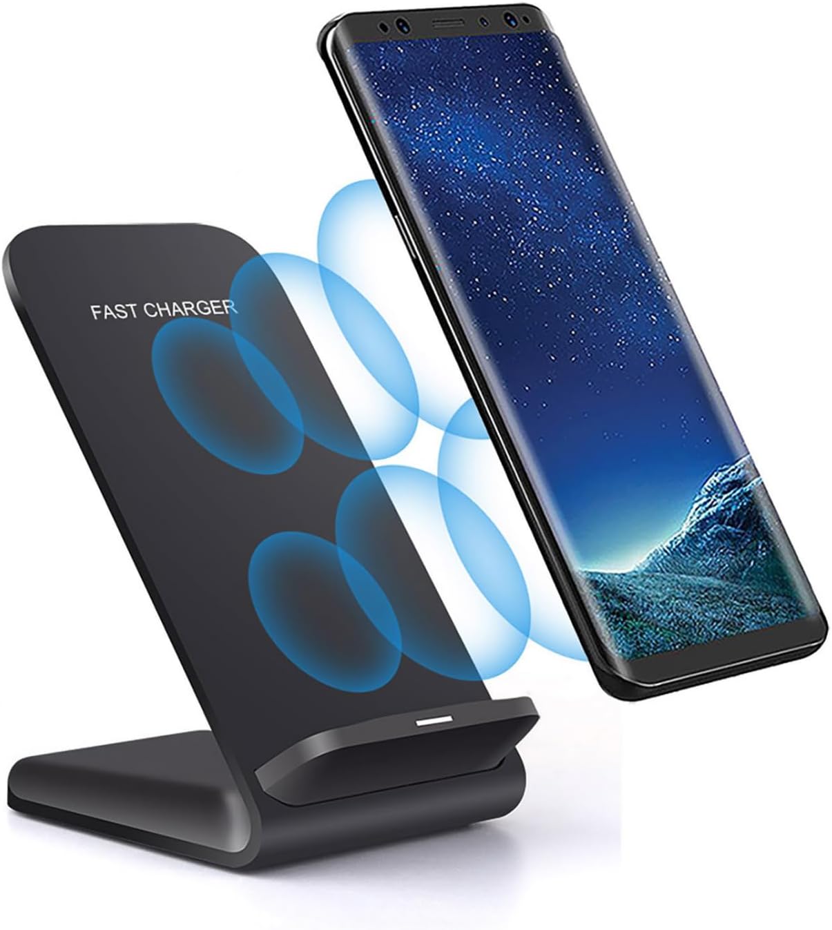 Wireless Charger(Stand), 20W Fast Wireless Charging Stand for Samsung Galaxy S24/S24+/S24 Ultra/S23/S22/S21/S20/S10/Note,for Google Pixel 8/7/6, for LG and More.