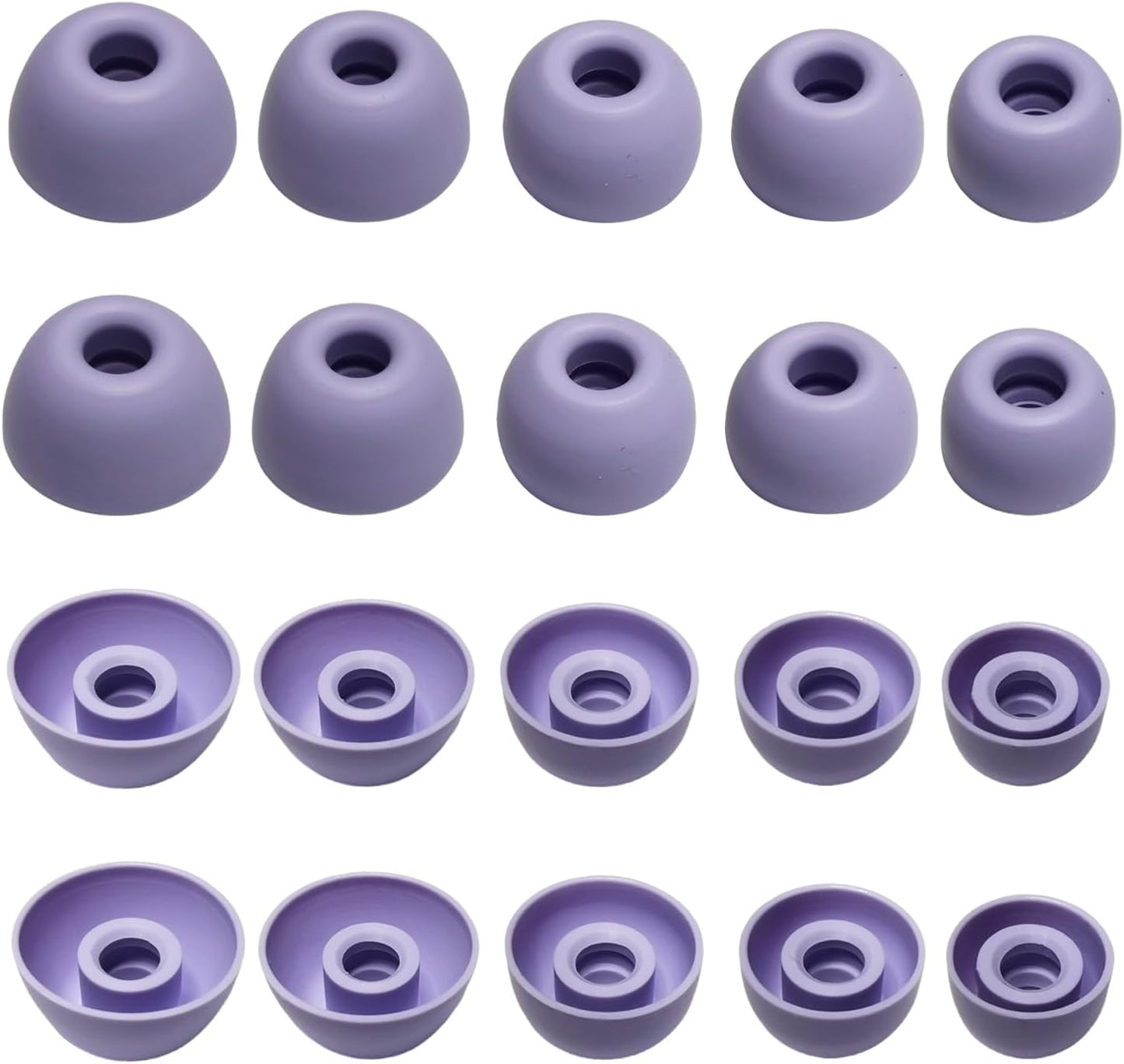 Replacement Earbud Tips for Powerbeats Pro2 Ear Tips [10 Pairs] – XL/L/M/S/XS Silicone Earbuds Tips Compatible with Beats Studio Buds/Beats Fit Pro/Solo Buds, Purple