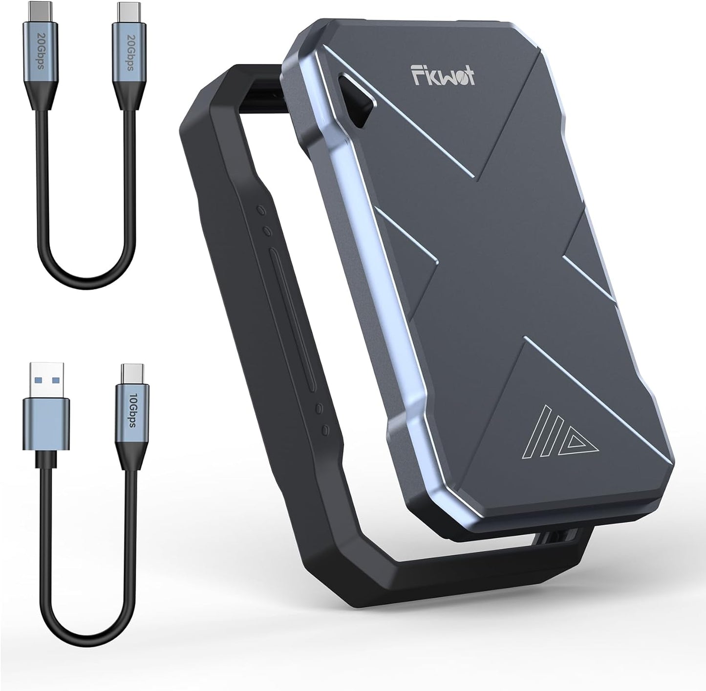 2TB Portable SSD, Up to 2050MB/s, USB 3.2 Gen2 USB-C, IP68 Water & Dust Resistant, Shockproof, External Solid State Drive for Smart TV, Cameras, iPhone 16/15, Windows, Mac and Other Devices (FP90)