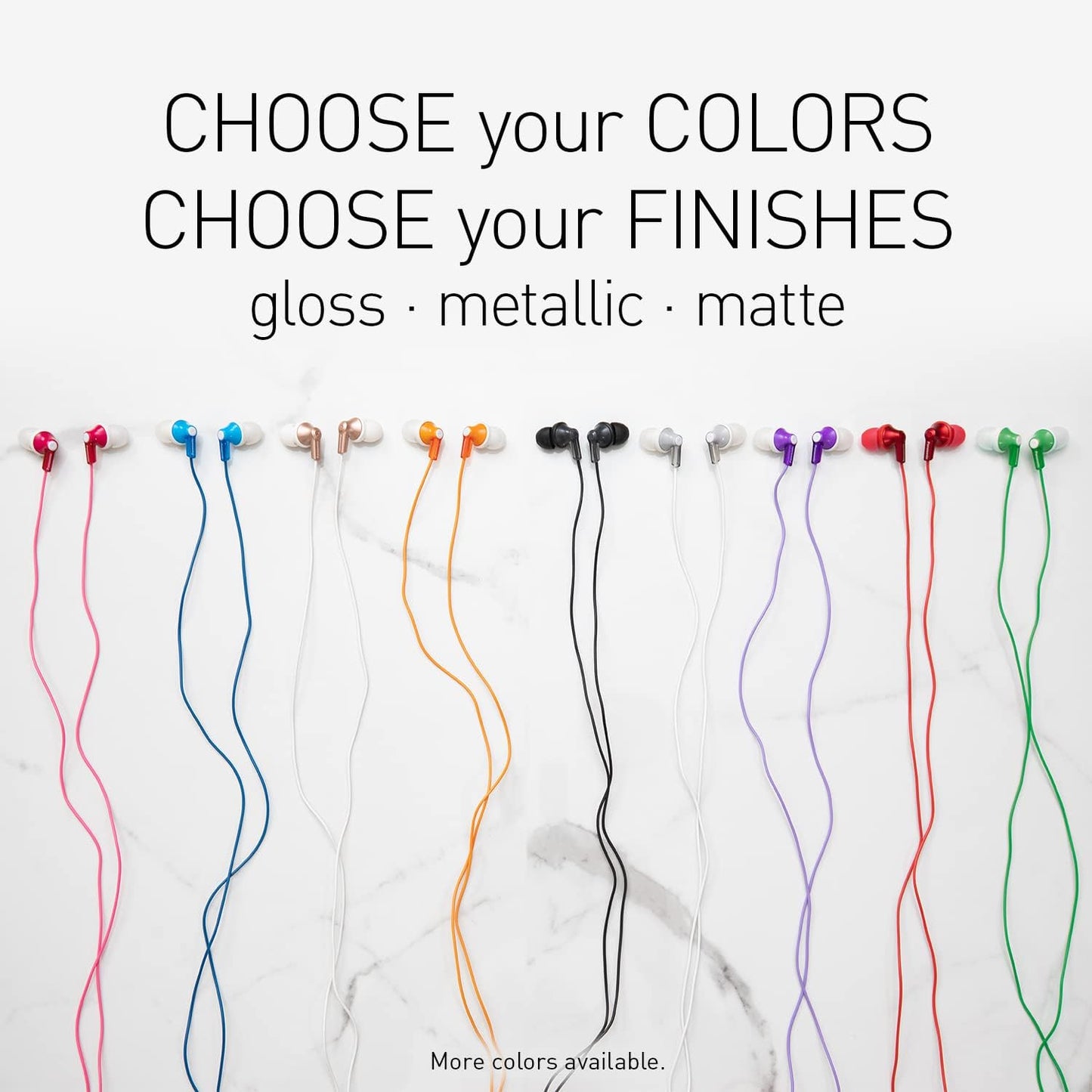 Panasonic ErgoFit Wired Earbuds, In-Ear Headphones with Dynamic Crystal-Clear Sound and Ergonomic Custom-Fit Earpieces (S/M/L), 3.5mm Jack for Phones and Laptops, No Mic - RP-HJE120-A (Blue)