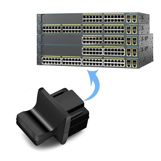 RJ45 Dust Covers Caps Ethernet Port Plugs Suitable for Open Slot on Network Switch Silicone 20pcs/Pack