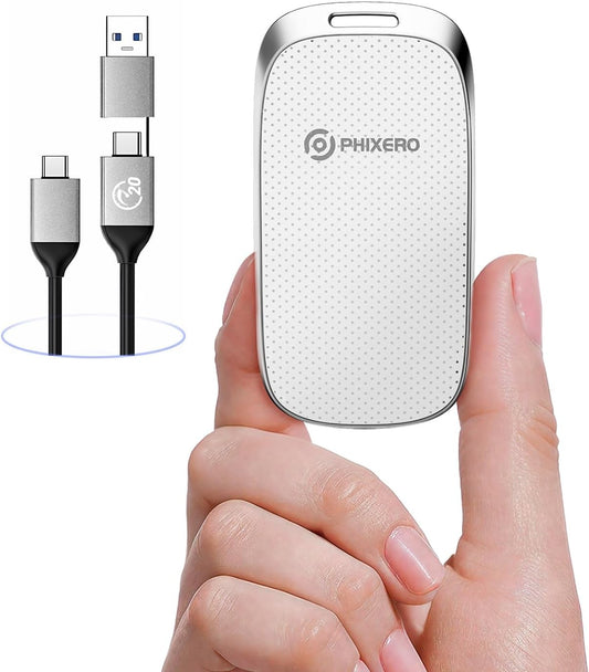 PHIXERO P20 External Portable SSD 2TB,up to 2050Mb/s,External Solid State Drives with 2 in 1 USB C Cable with LED Indicator,USB 3.2 Gen 2 Portable Hard Drive for iPhone 15/16 PRO, Mac, PC & Laptops
