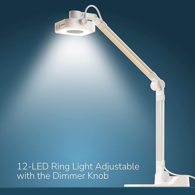 OKIOCAM W1 USB 4K 8MP Document Camera with Light for Teachers. Comes with OKIOPoint & AI-Tracking Presentation Software. Doc Camera for Classroom. Compatible with PC/Mac, with Type-C Adaptor