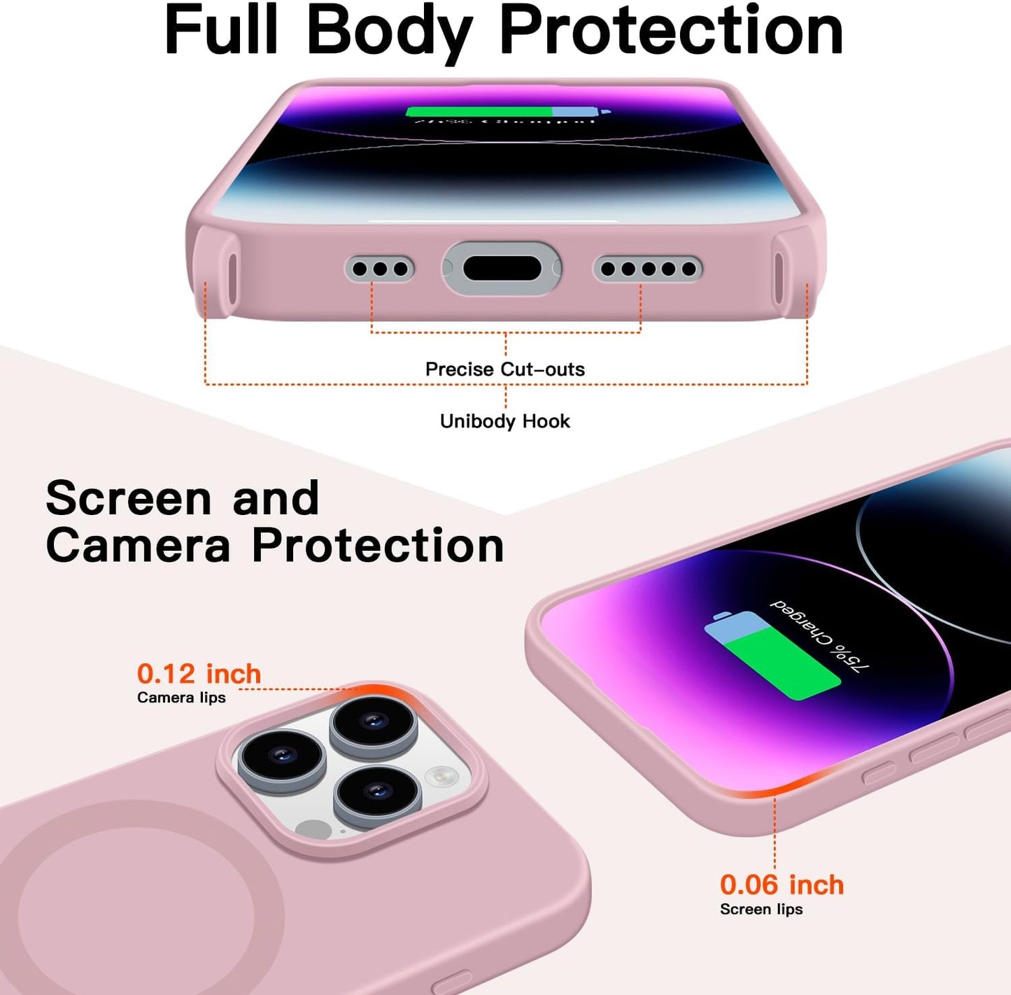 for iPhone 16 Case with Lanyard [Compatible with MagSafe], Crossbody Phone Case with Neck Strap Adjustable, Magnetic Phone Cover for iPhone 16 6.1'' Pink