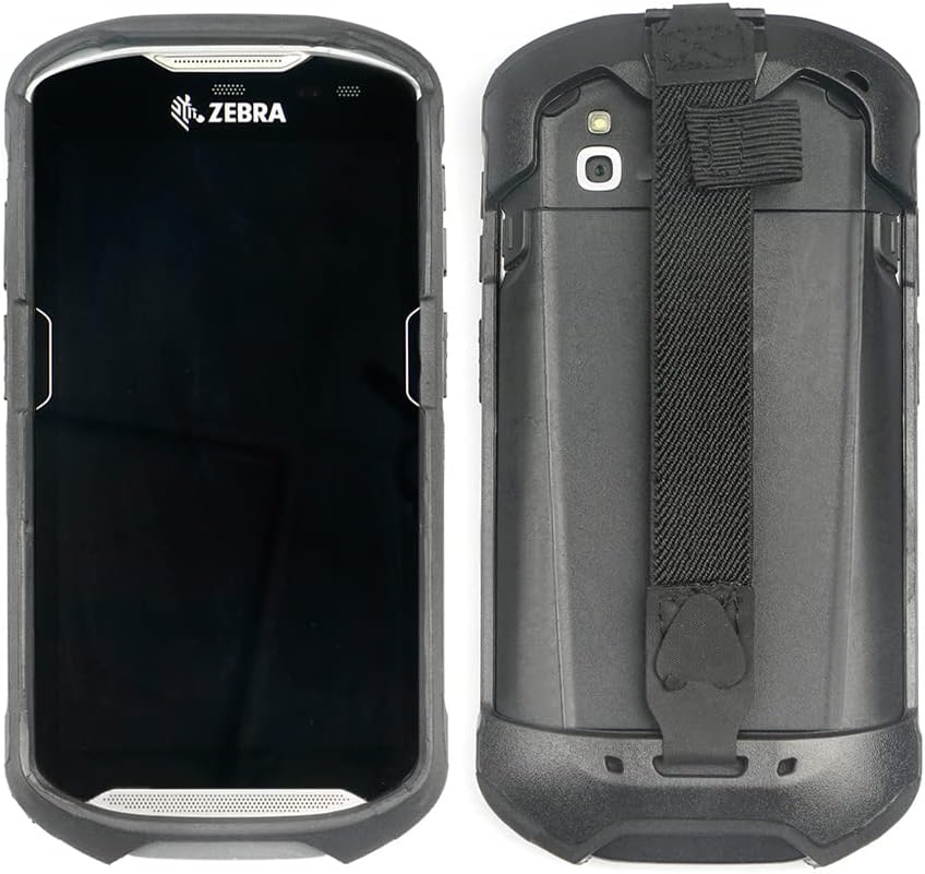 Protective Cover Bumper Case Rugged Boot with Hand Strap for Zebra TC51 TC510K TC52 TC56 TC57 Black