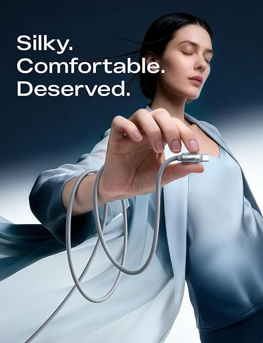 LISEN USB C Cable 10FT, Chubby 100W USB C to USB C Fast Charging Cable, Soft Silicone Long USBC to USBC for iPhone 17 Air 16 15 Pro Max, Samsung S25, MacBook Pro/Air, Switch 2, iPad