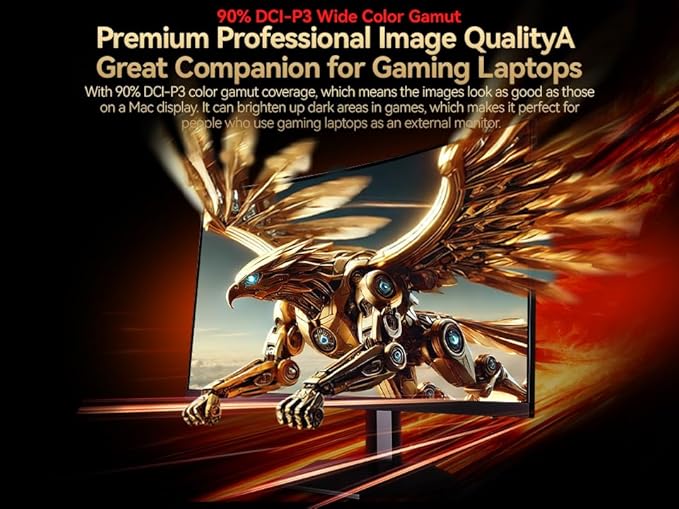 GTek 27 Inch Curved 280Hz 240Hz Gaming Monitor FHD 1080P, 1500R Curve Computer Monitor, 1920 x 1080P, VA 1ms MPRT,FreeSync, DisplayPort/HDMI, 90% DCI-P3 - F2740C