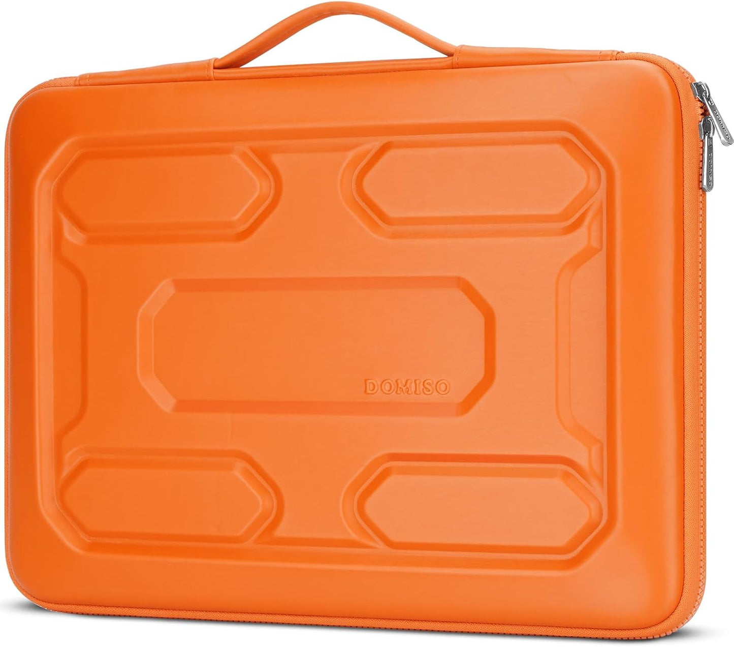 DOMISO 15.6 inch Laptop Sleeve with Handle Shockproof Waterproof EVA Protective Case for 15.6" Yoga 720 IdeaPad 310 320 ThinkPad T570/Legion 5 Gen 6/HP Envy 15/15.6" Notebooks, Orange