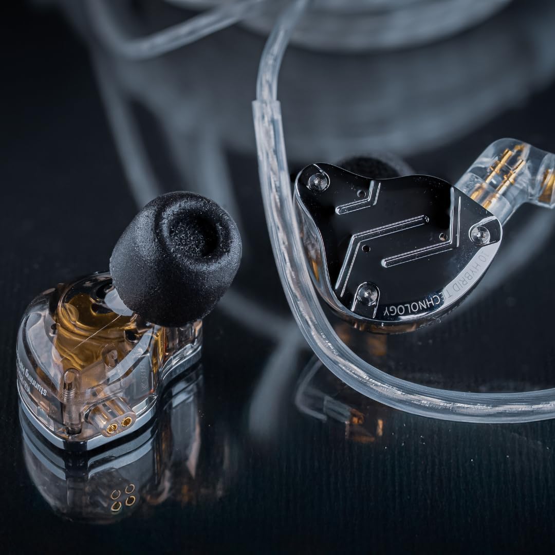 Comply 500 Core Series | Memory Foam Replacement IEM Ear Tips for KZ, Moondrop, FiiO Sennheiser & More | Superior Noise Isolation, Ultimate Comfort, Secure Fit | Round, Black, Large (3 Pairs)