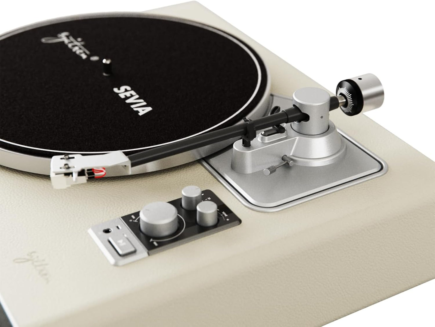 SEVIA Record Player Vintage Turntable for Vinyl Records with Built-in Speakers Bluetooth Retro Phonograph