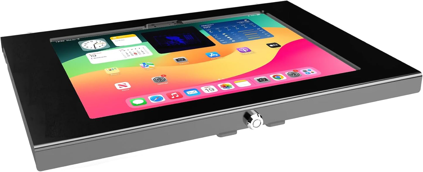 TABcare Locking Security Metal Case for Apple iPad Air 13" 2024 6th gen. for Kiosk, POS, Store, Show Display (Black, iPad Air 13 2024)