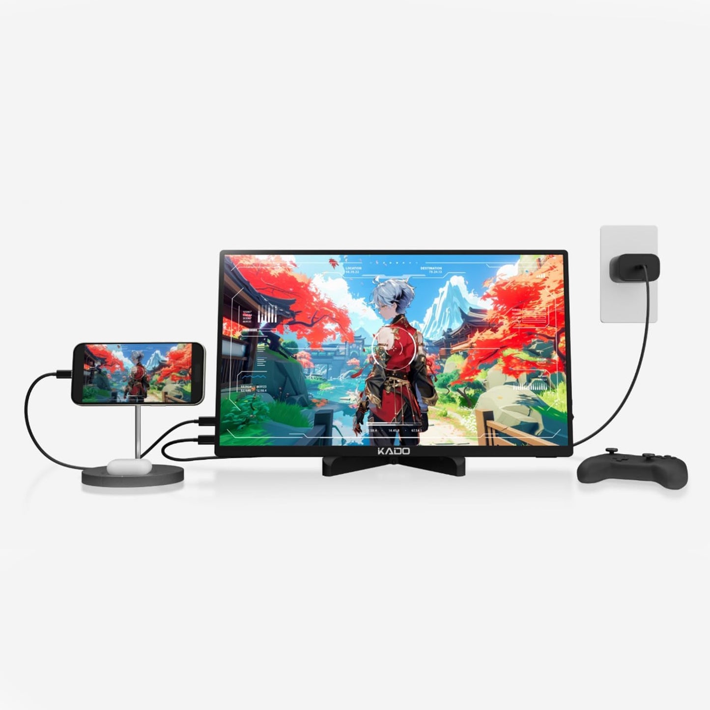 Kado Tablet Stand for Tablet, Adjustable Portable Monitor Holder, Foldable iPad Accessories for Office Compatible with Kindle, Switch, Surface Pro, iPad Pro/Air/Mini, iPhone Pro/Max/Plus