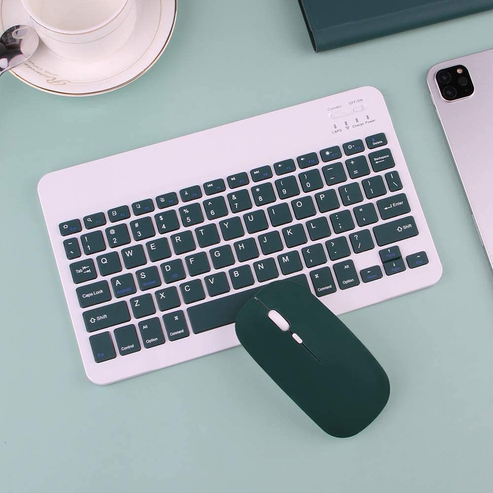 Keyboard Case for iPad Air 11 inch (M3 2025/M2 2024) with Mouse, Case for iPad Air 5th/4th Gen with Keyboard Cover with Pencil Holder, Teal