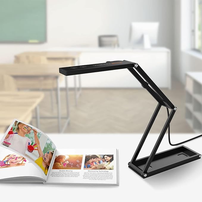 VIISAN Document Camera 13MP 4K with AF Lens, Foldable Webcam for Teachers Classroom, Built-in Mic & LED Light, Portable Overhead Cam for PC Mac, Web Conferencing Visualizer for Teaching