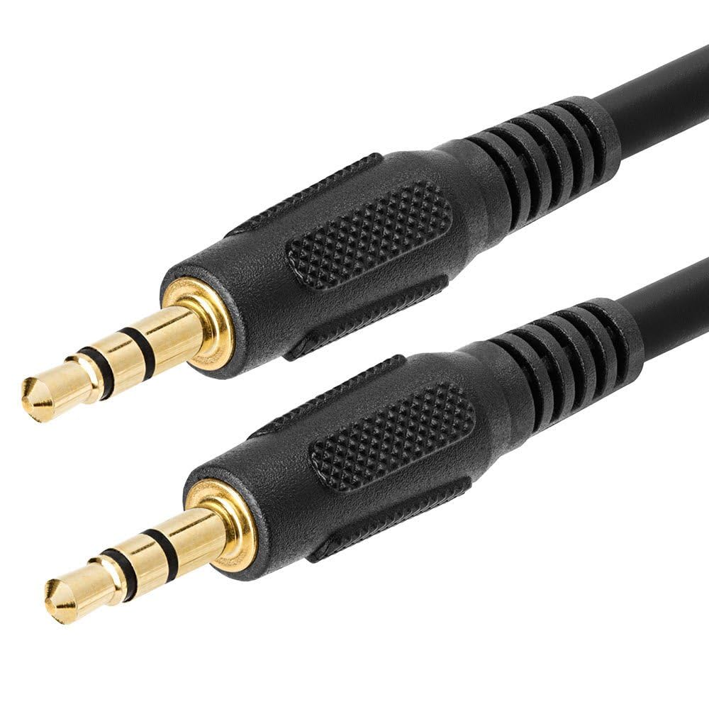 Cmple - 3.5mm Aux Audio Cable Stereo 6 ft AUX Cable Male to Male Speaker Cable Auxiliary Cord Adapter for Car, Phone, Headphones - Black