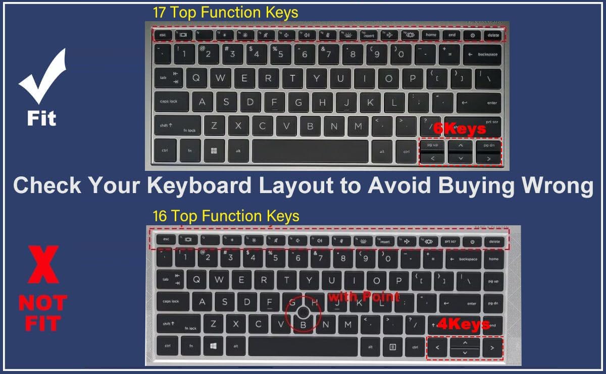 Ultra Thin Keyboard Cover for 2025 2024 New HP EliteBook 830 835 840 845 G11 G10 G9 13.3 14 inch Laptop Accessories Keyboard Protective Cover Skin(Not fit 830/840/845/1040 G8 G7 G6 G5 G4 G3)-TPU