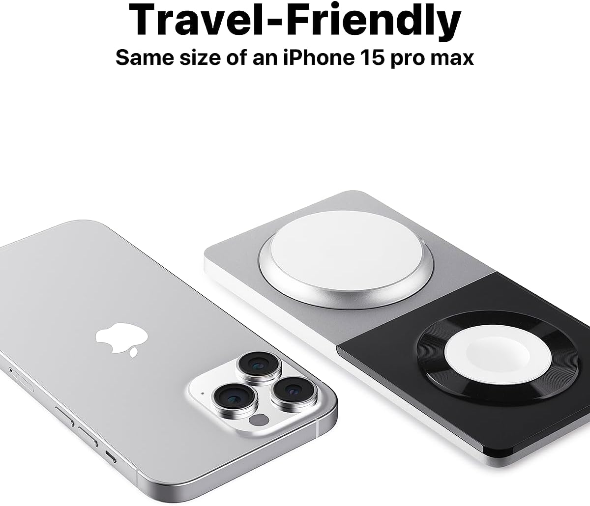 3 in 1 Wireless Charging Station for Apple Device: Fast Charging Station for iPhone and Watch with MagSafe, Foldable Charger Stand for iPhone 12-16 & iPhone 16 & iWatch & AirPods