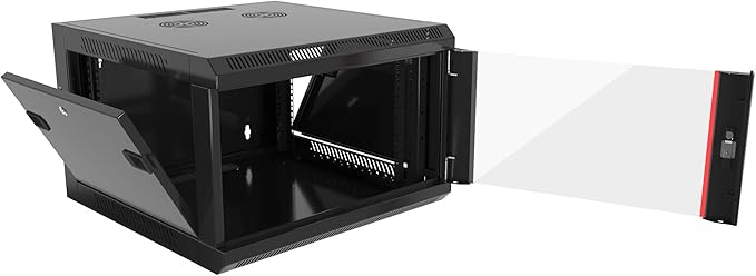 Sysracks Wall Mount Server Rack Cabinet Locking Computer | Cabinet Network Enclosure | Electronics | Security | Audio | Video | AV Equipment| Data Rack | 24-Inch Depth Server Cabinet (15U)