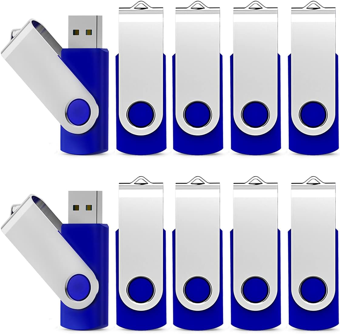 KEXIN 8GB Flash Drive 10 Pack USB Thumb Drive Memory Stick (USB 2.0, Blue)