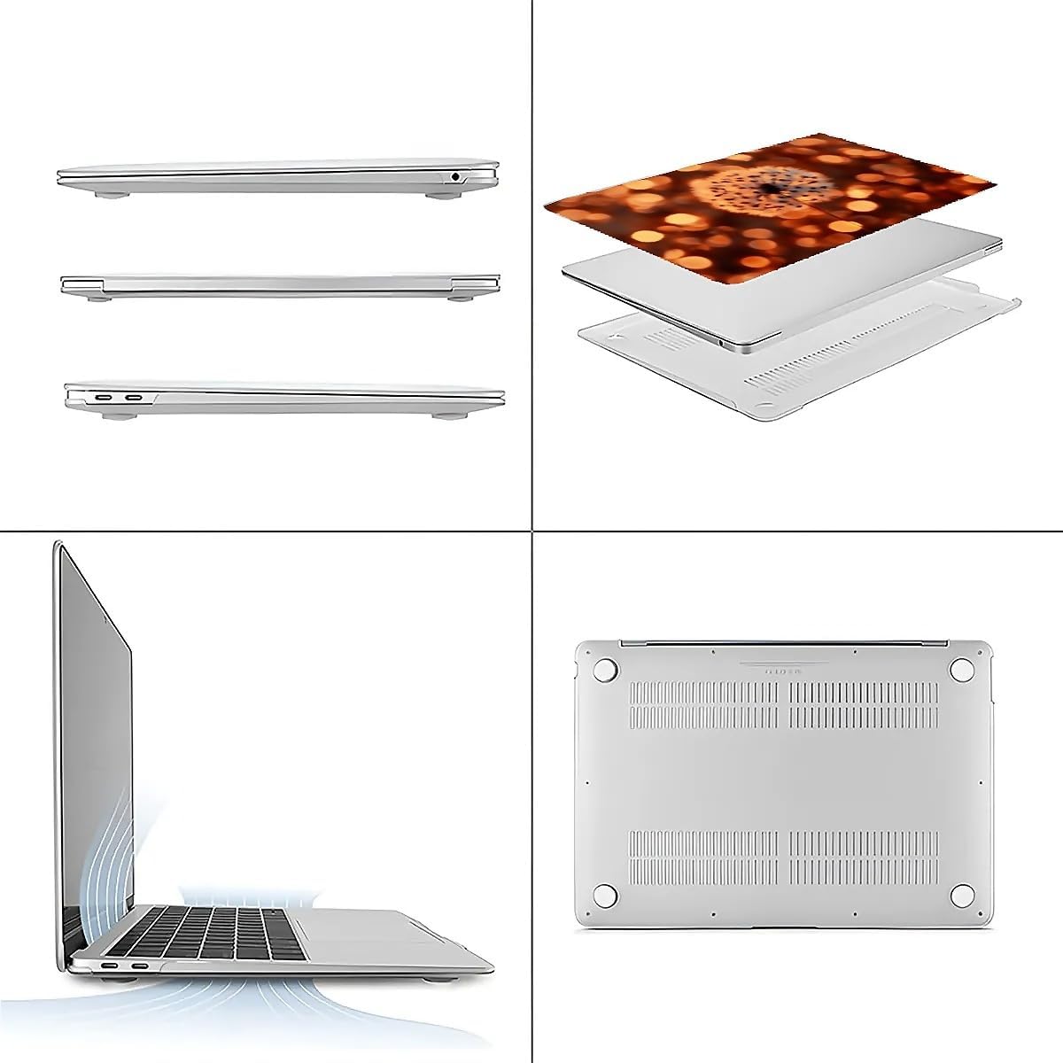 Compatible with MacBook Air 13.3 13.6 Inch Case 2022 2021 2020 2019 Plastic Hard Shell Case Cover,13.6 Air (A2681) M2 2022, Dandelion