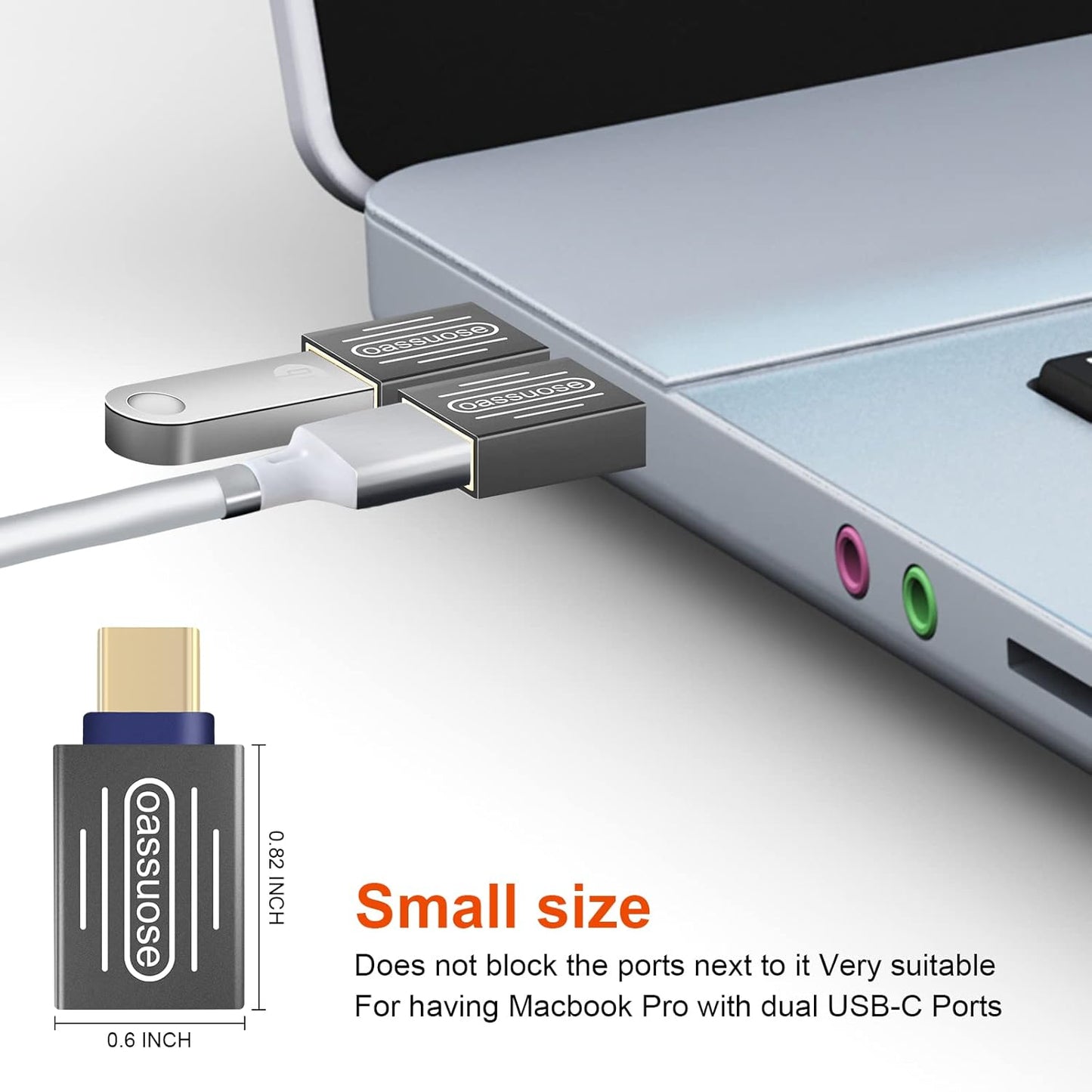 4-Pack USB C to USB Adapter (Gold-Plated),USB C Male to USB 3.0 Female OTG Adapter for iMac iPad Mini 6/Pro,MacBook Pro 2021,MacBook Air 2020 and Other Type C or Thunderbolt 4/3 Devices(Blue)