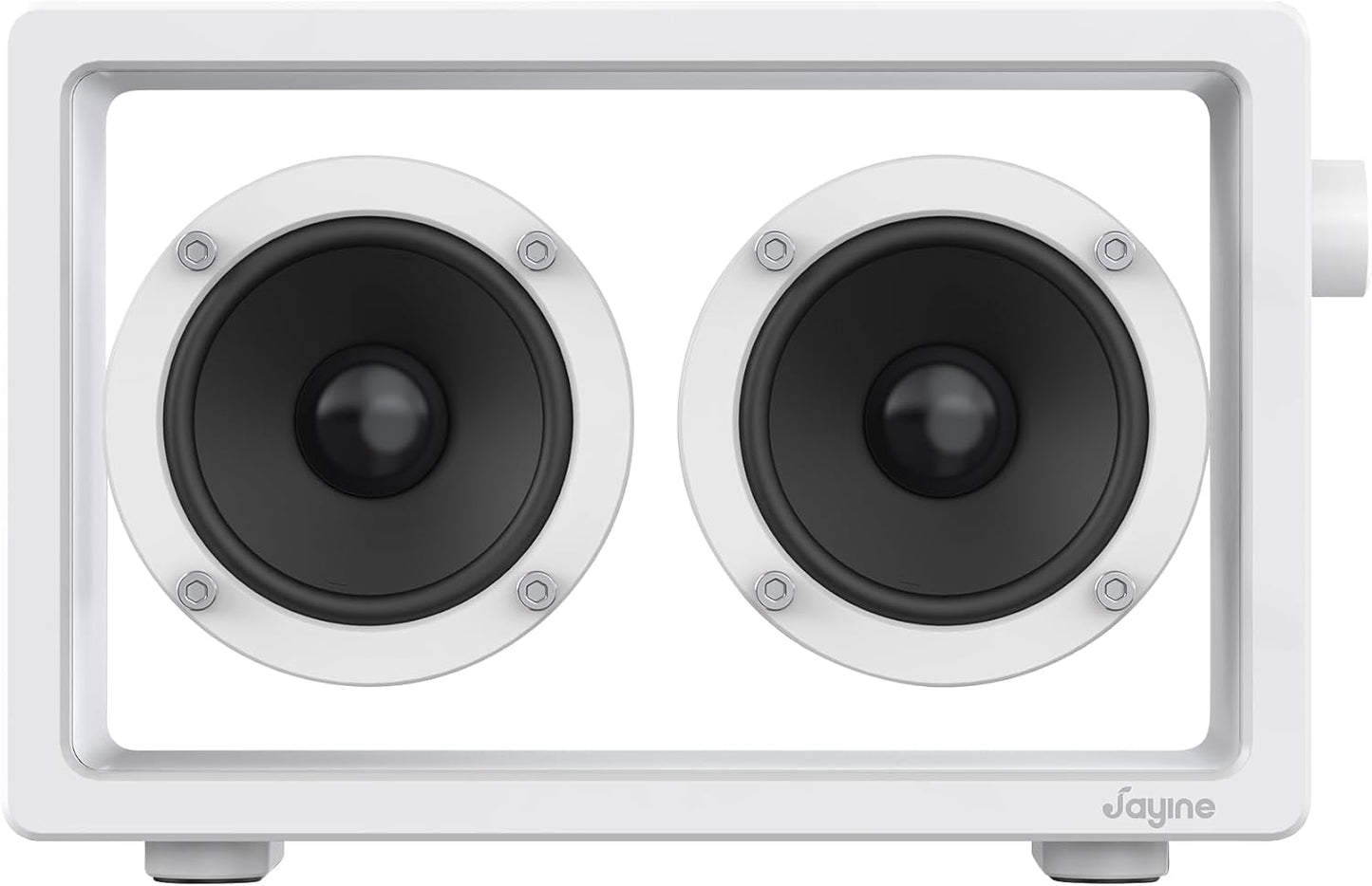 Cassette Portable Bluetooth Speaker, 16W Minimalist Speakers Bluetooth Wireless Loud, HD Powerful Sound and Wide Compatibility V5.3 for Indoor Outdoor - White