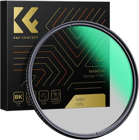 40.5mm Circular Polarizers Filter, K&F CONCEPT 40.5MM Circular Polarizer Filter HD 28 Layer Super Slim Multi-Coated CPL Lens Filter (Nano-X Series)