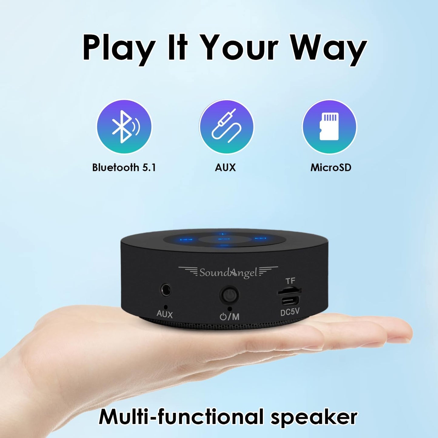 XLEADER Small Bluetooth Speaker (Gift Box Packed) Portable Speakers Bluetooth Wireless with Mic/Micro SD/Aux Input, Touch Design, Deep Bass, 12H Playtime, Mini Speaker for iPhone Laptop PC Office Car